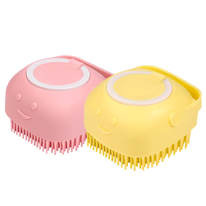 Silicone Massage Brush Shampoo Dispenser