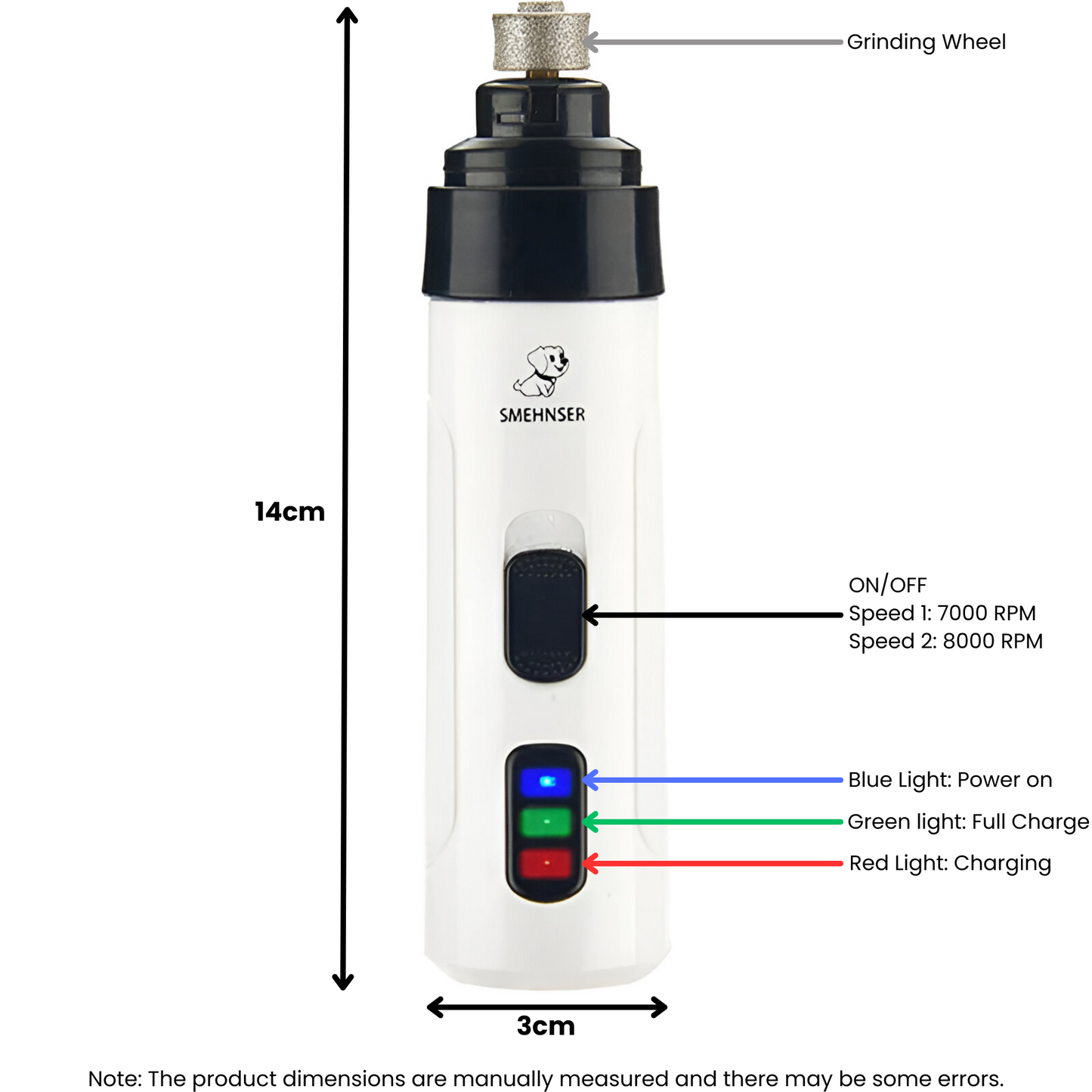 Rechargeable Dog Nail Grinder